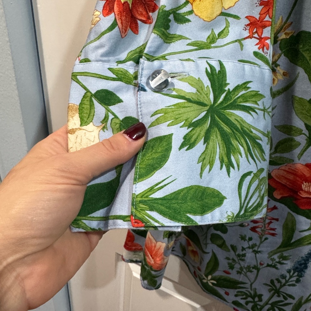Tuckernuck Willow Popover Blouse Plus Size 3X XXXL Blooming Buds Floral Shirt - Picture 4 of 11